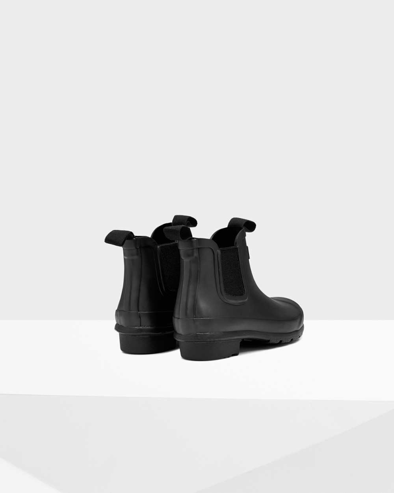 Black Kids' Hunter Original Big Chelsea Boots | DTQW-03678