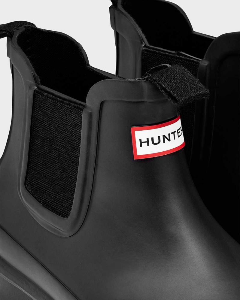 Black Kids' Hunter Original Big Chelsea Boots | DTQW-03678