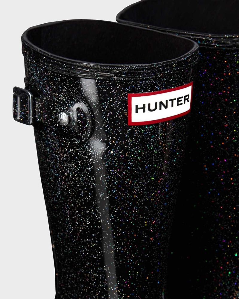 Black Kids' Hunter Original Big Starcloud Wellington Short Rain Boots | KOUQ-45687