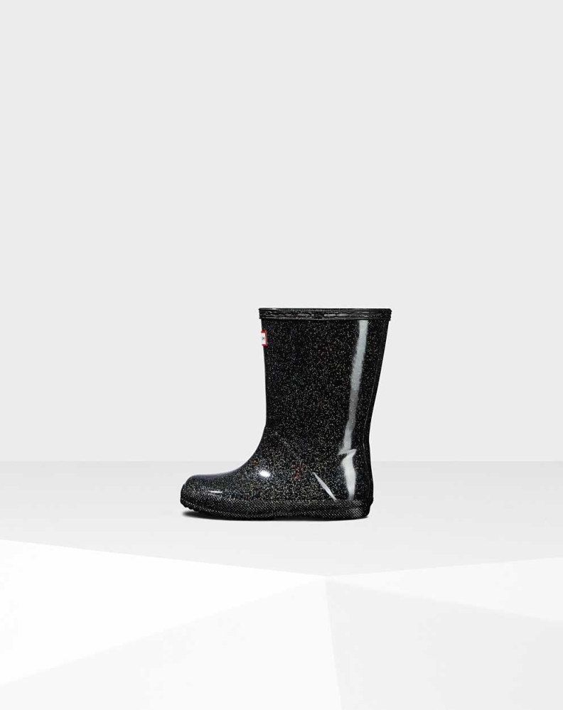 Black Kids' Hunter Original First Classic Starcloud Wellington Short Rain Boots | GDMY-52613