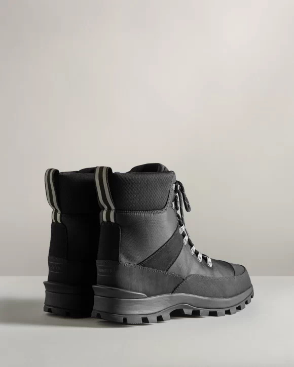 Black Men's Hunter Insulated Recycled Polyester Commando Boots | AWND-52013