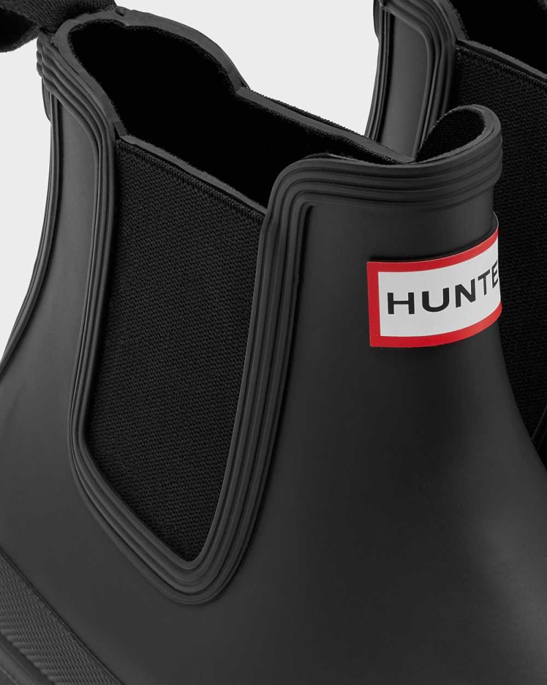 Black Men's Hunter Original Chelsea Boots | ZVXT-59064