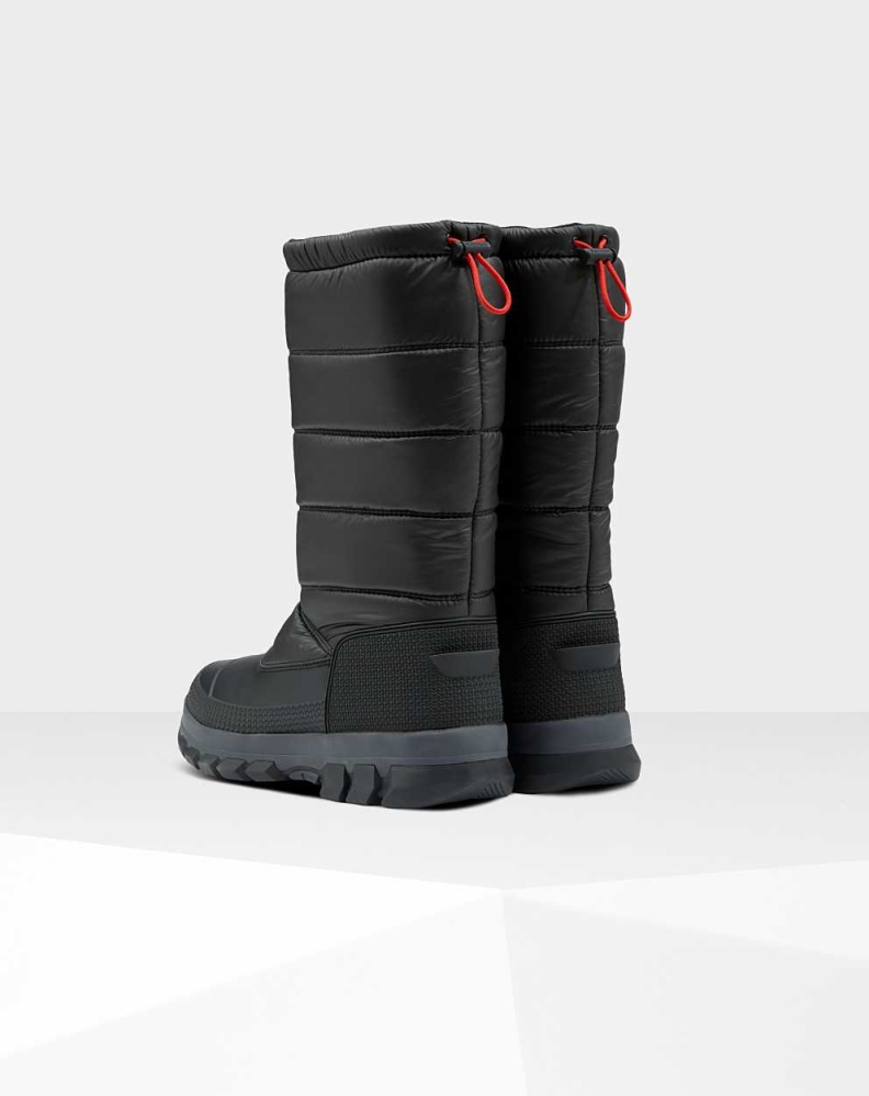 Black Men's Hunter Original Insulated Tall Snow Boots | GJAV-82149