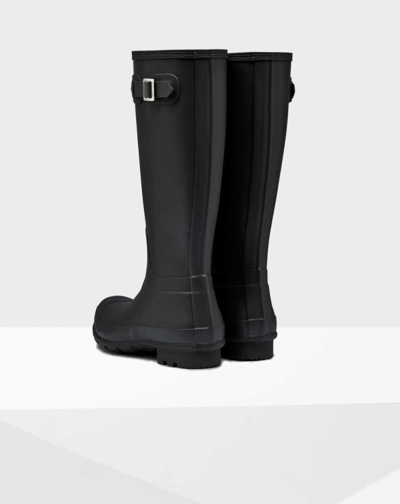 Black Men's Hunter Original Wellington Tall Rain Boots | UING-10638