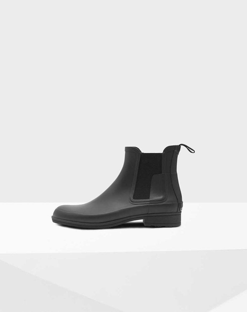 Black Men's Hunter Refined Slim Fit Chelsea Boots | IDOB-45310