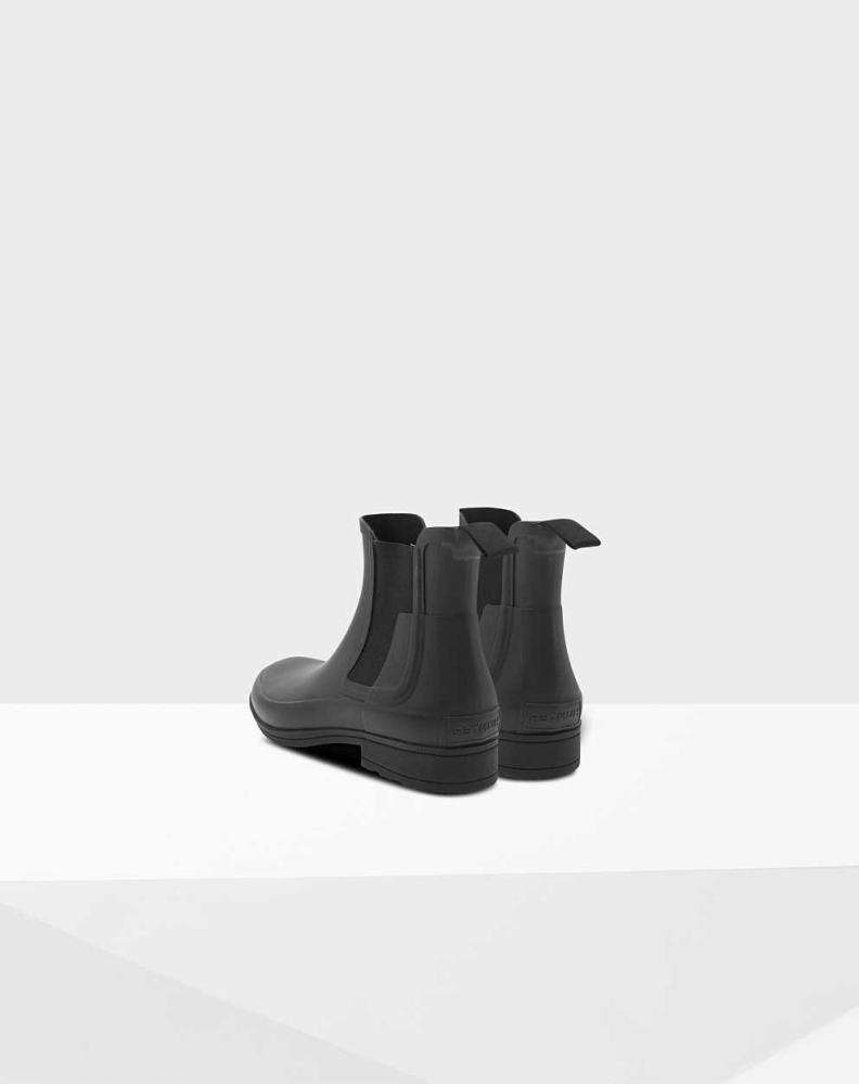 Black Men's Hunter Refined Slim Fit Chelsea Boots | IDOB-45310