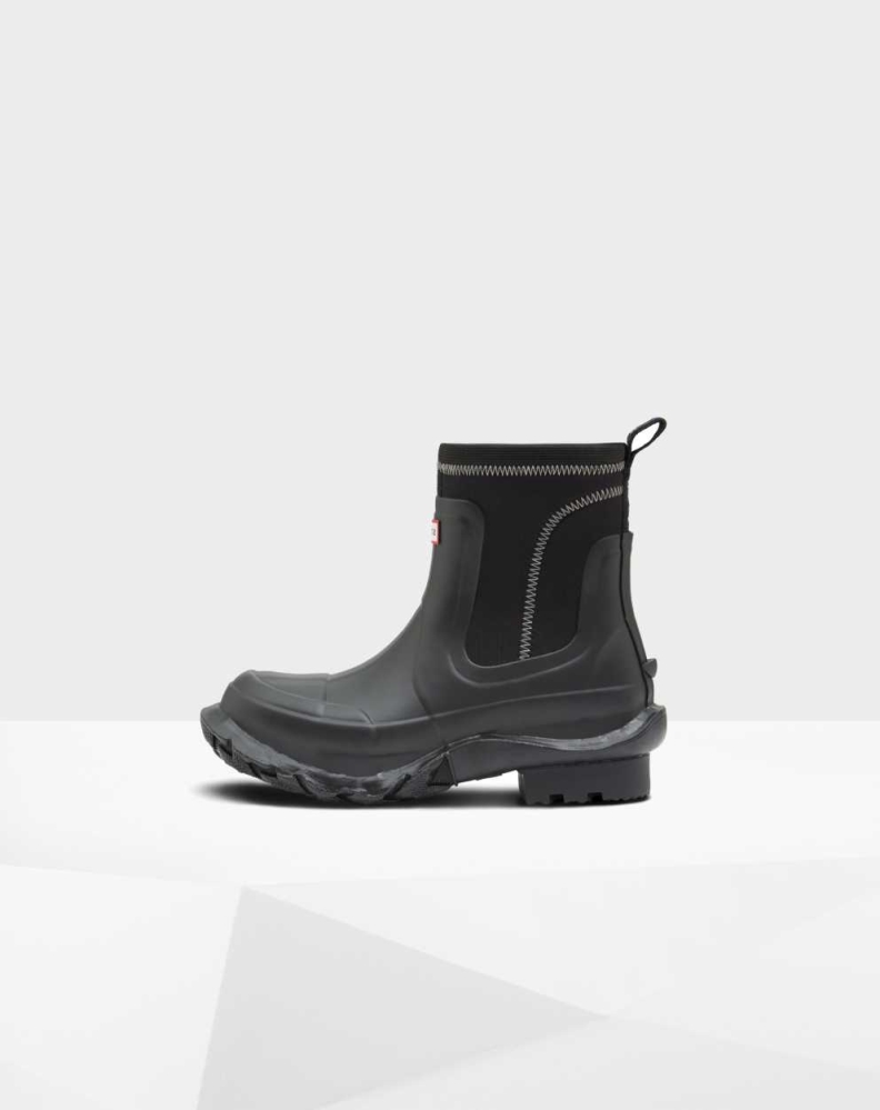 Black Men's Hunter X Stella McCartney Chelsea Boots | NJUT-32014