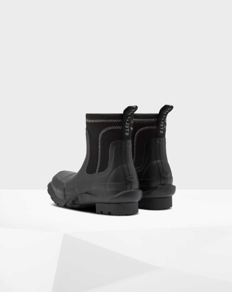 Black Men's Hunter X Stella McCartney Chelsea Boots | NJUT-32014