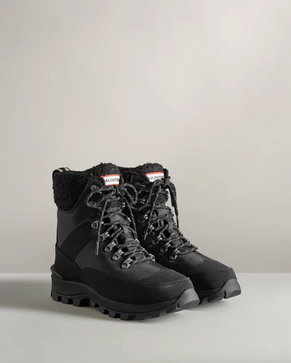 Black Women's Hunter Insulated Recycled Polyester Commando Boots | YBCE-31045