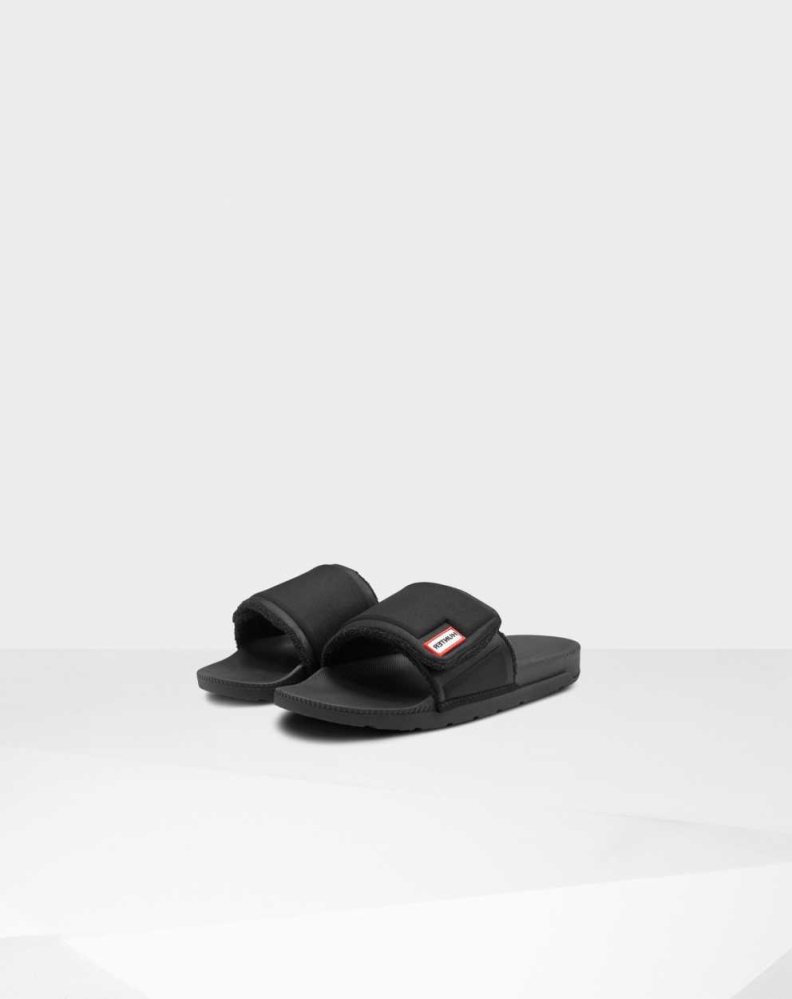 Black Women's Hunter Original Adjustable Slides | SYLQ-14290