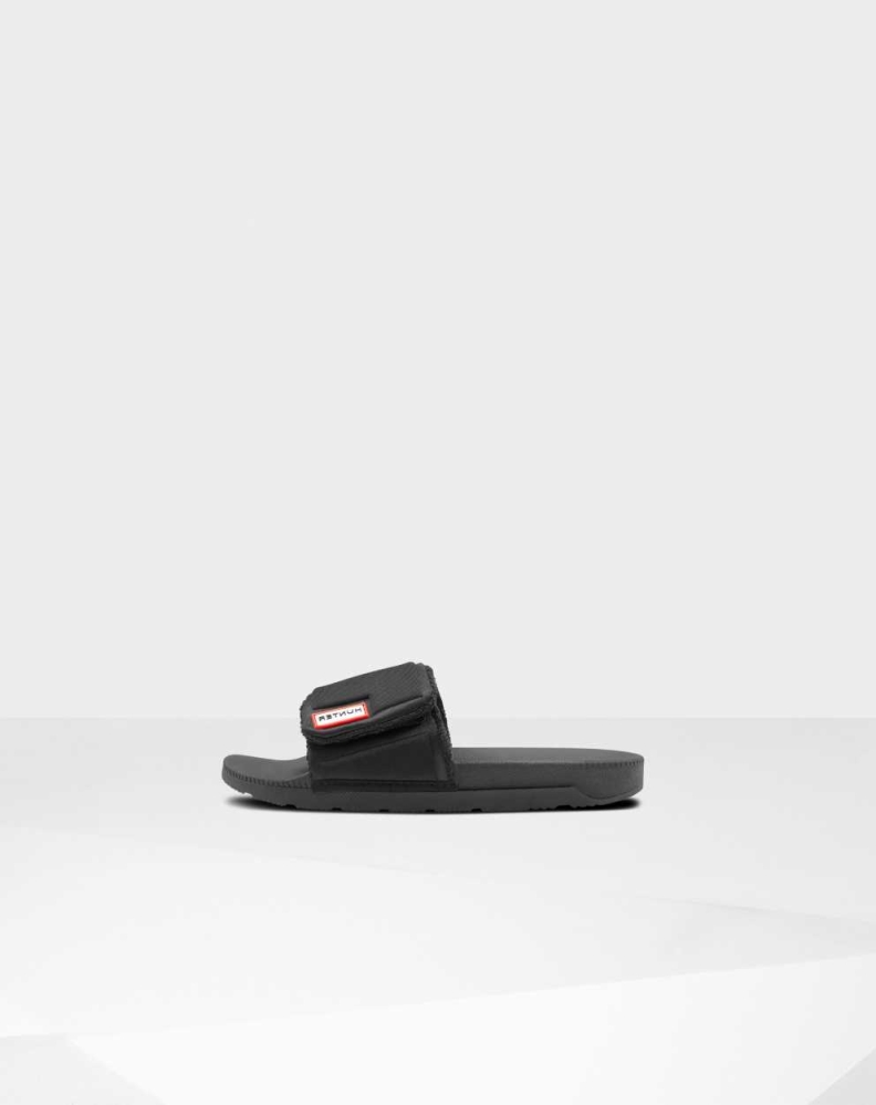 Black Women\'s Hunter Original Adjustable Slides | SYLQ-14290