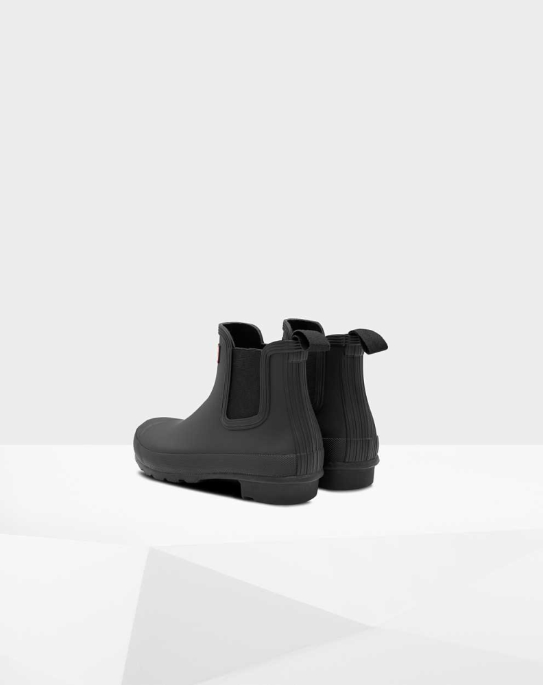 Black Women's Hunter Original Chelsea Boots | YEAI-92651