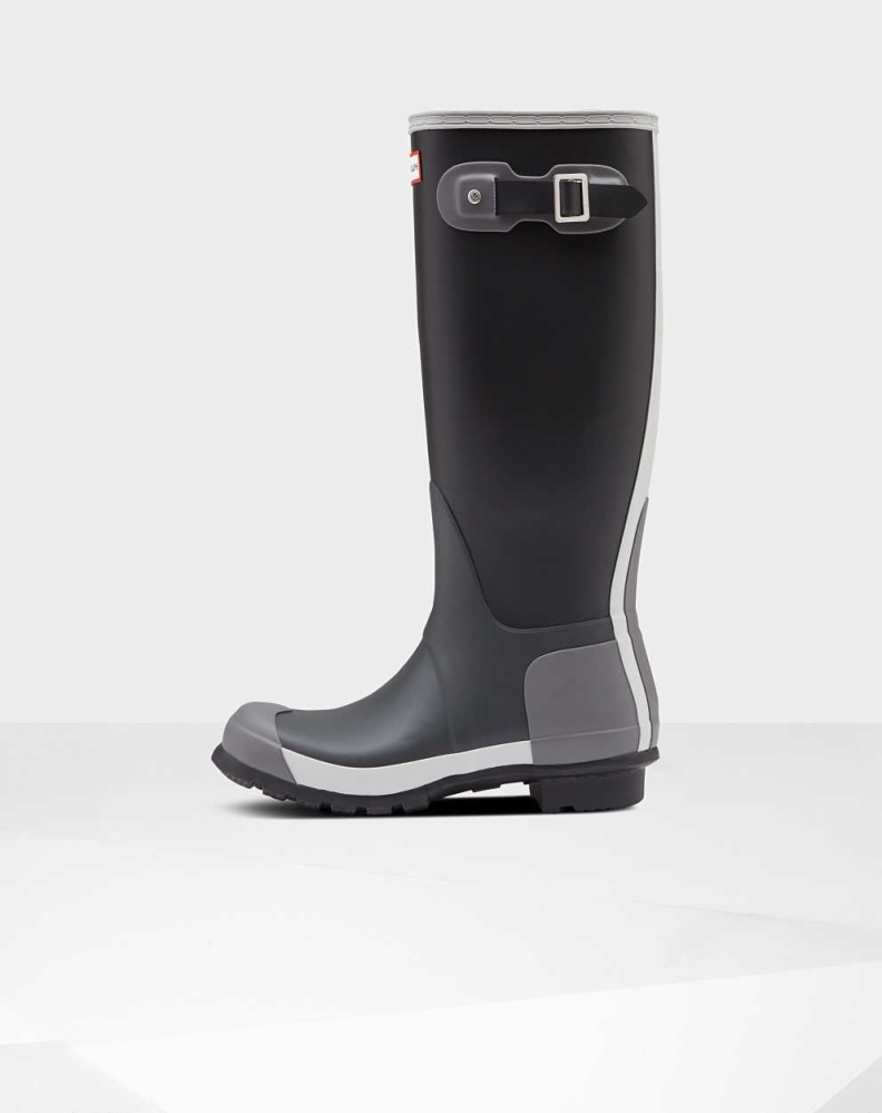 Black Women's Hunter Original Inside Out Wellington Tall Rain Boots | ZNSB-76310