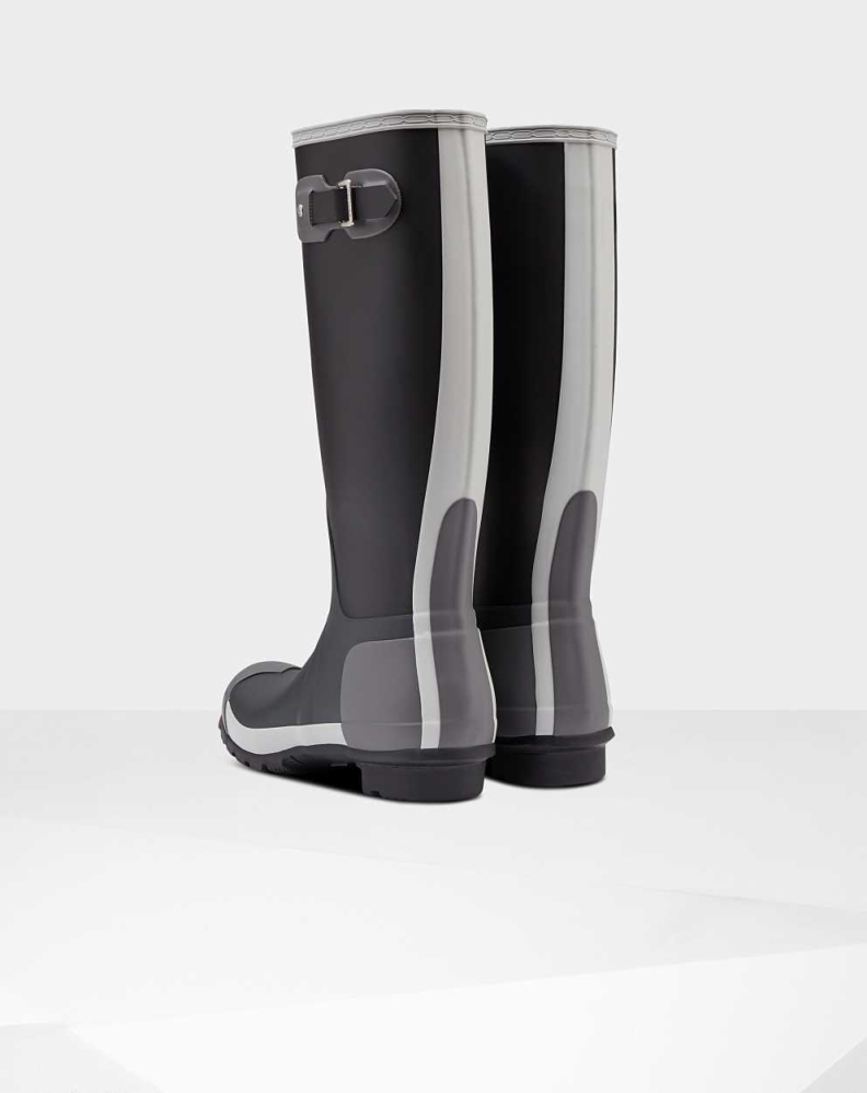 Black Women's Hunter Original Inside Out Wellington Tall Rain Boots | ZNSB-76310