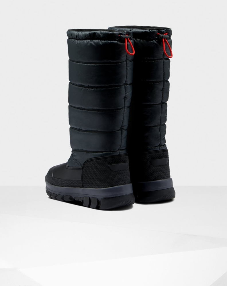 Black Women's Hunter Original Insulated Tall Snow Boots | WEGJ-92450