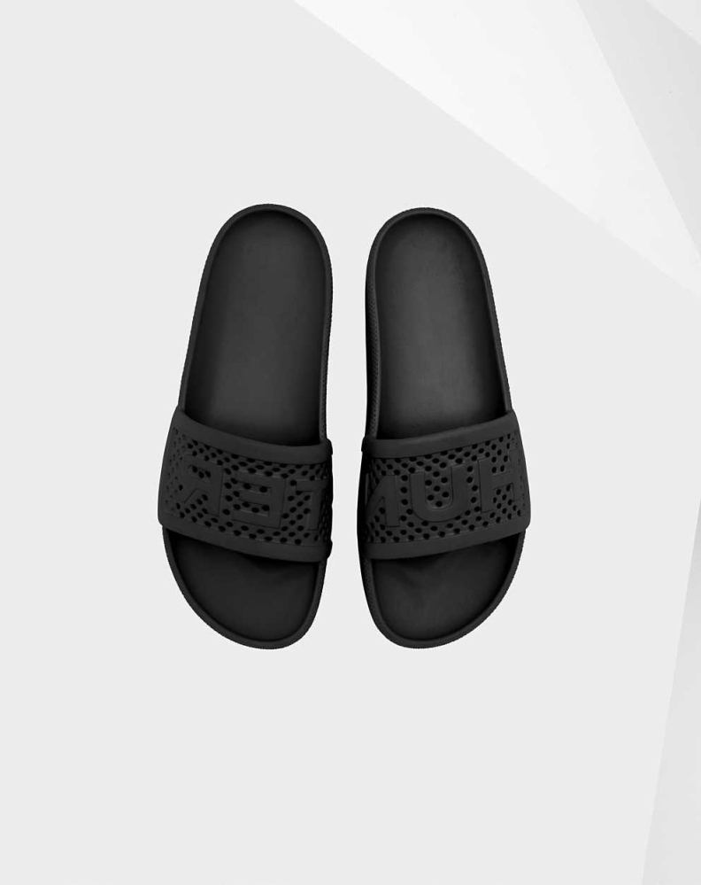 Black Women's Hunter Original Lightweight Moulded Slides | MDCO-94570