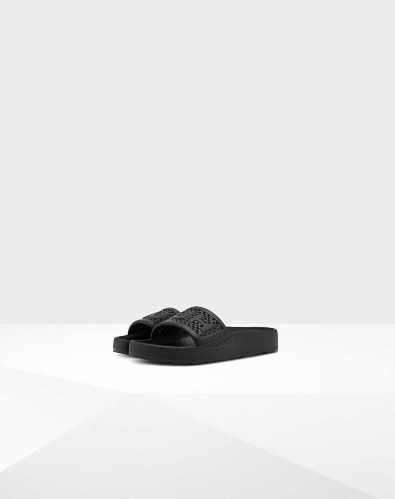 Black Women's Hunter Original Lightweight Moulded Slides | MDCO-94570