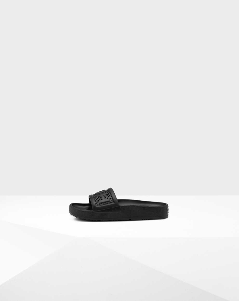 Black Women\'s Hunter Original Lightweight Moulded Slides | MDCO-94570