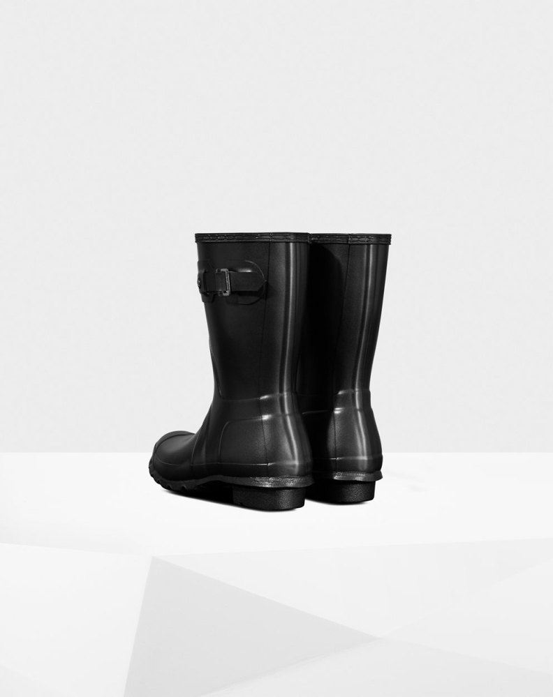 Black Women's Hunter Original Pearlized Short Rain Boots | HVTC-81263