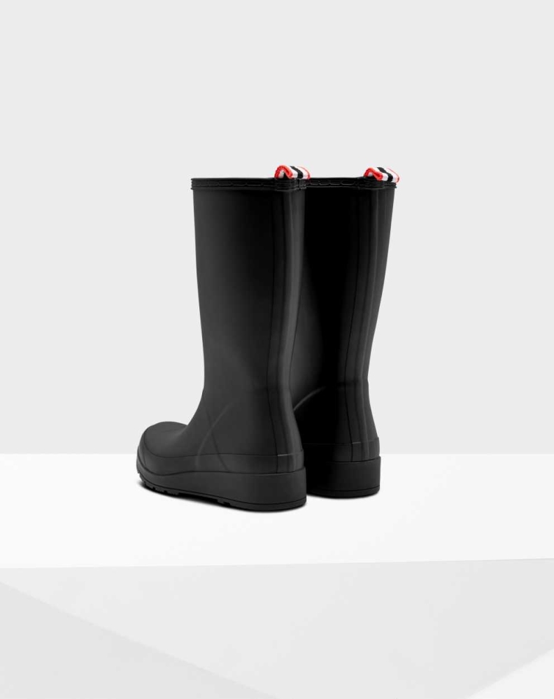 Black Women's Hunter Original Play Wellington Tall Rain Boots | KAQL-41693