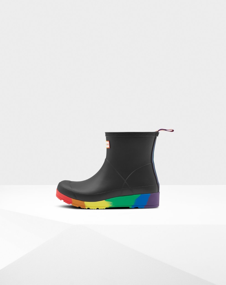 Black Women's Hunter Original Pride Flatform Rain Play Boots | HXEW-24591