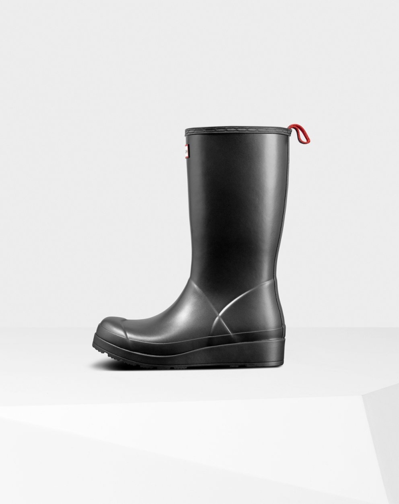 Black Women's Hunter Original Tall Pearlized Rain Play Boots | QUJL-92504