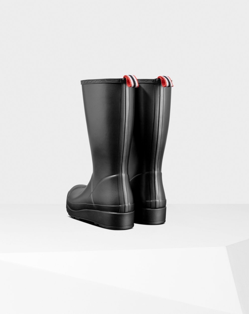 Black Women's Hunter Original Tall Pearlized Rain Play Boots | QUJL-92504