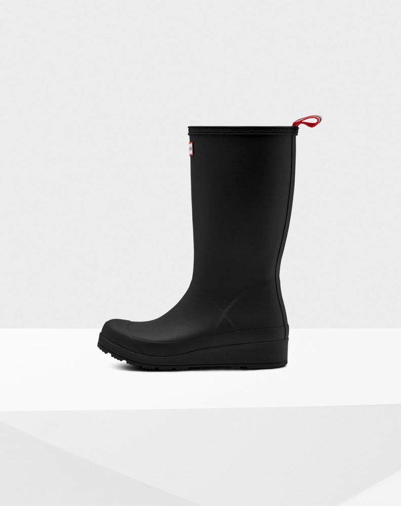 Black Women's Hunter Original Tall Rain Play Boots | WADG-89730