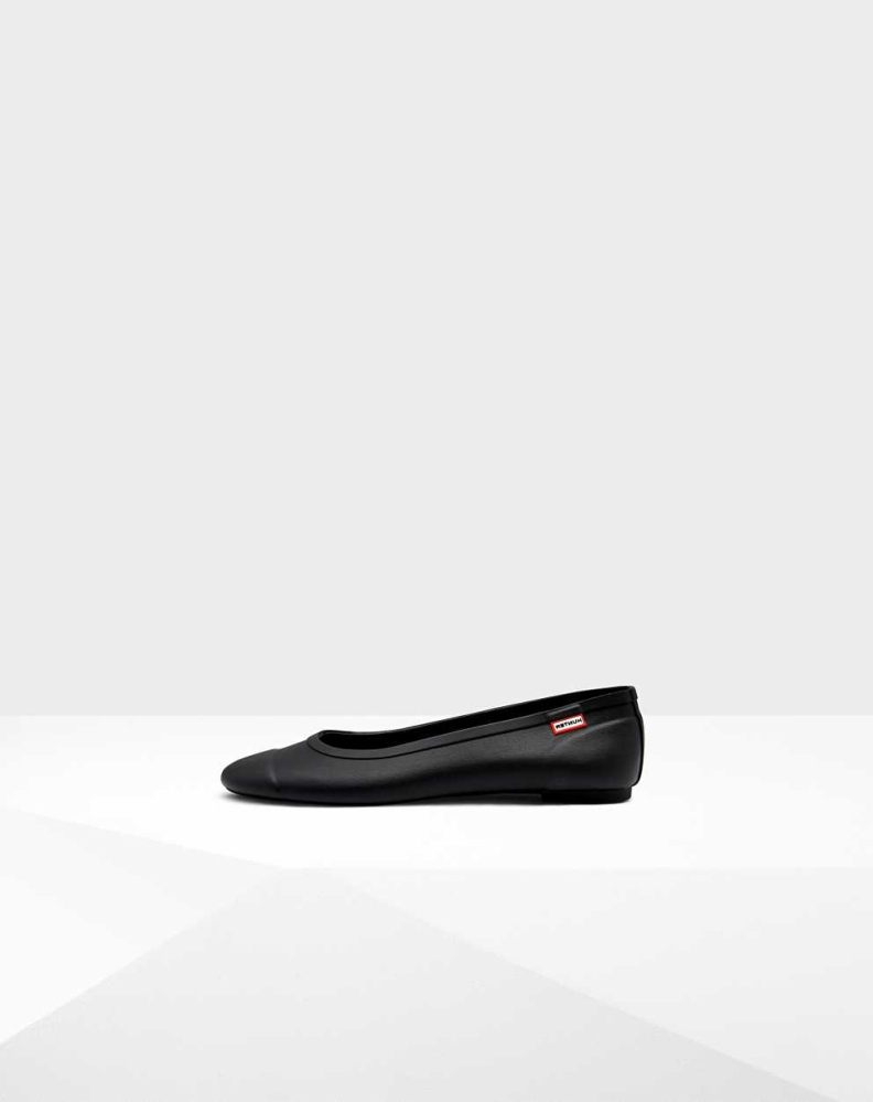 Black Women's Hunter Original Tour Ballet Flats | XFGW-84036