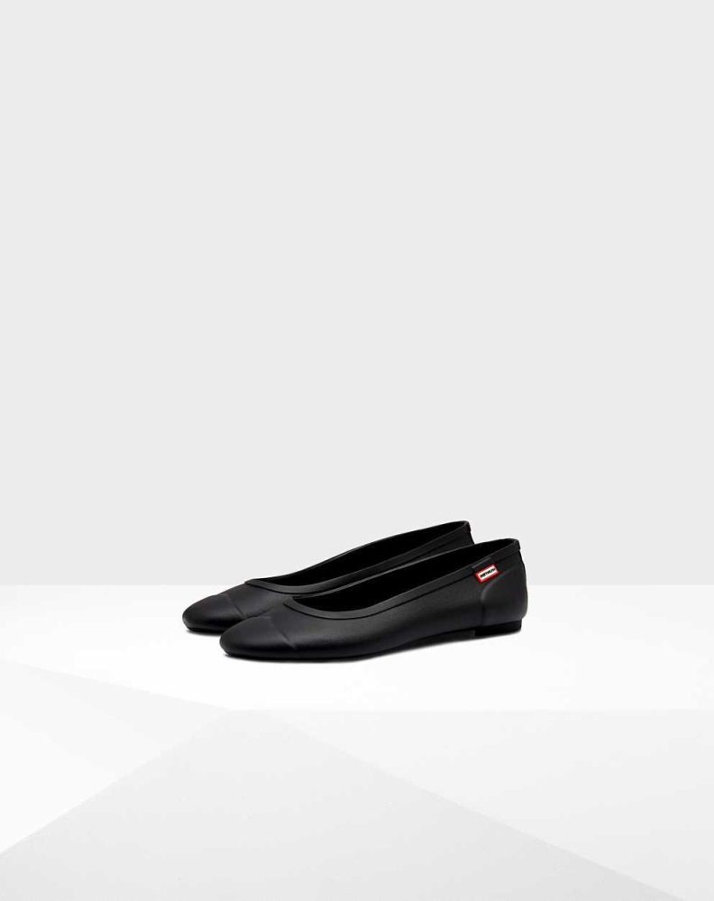 Black Women\'s Hunter Original Tour Ballet Flats | XFGW-84036