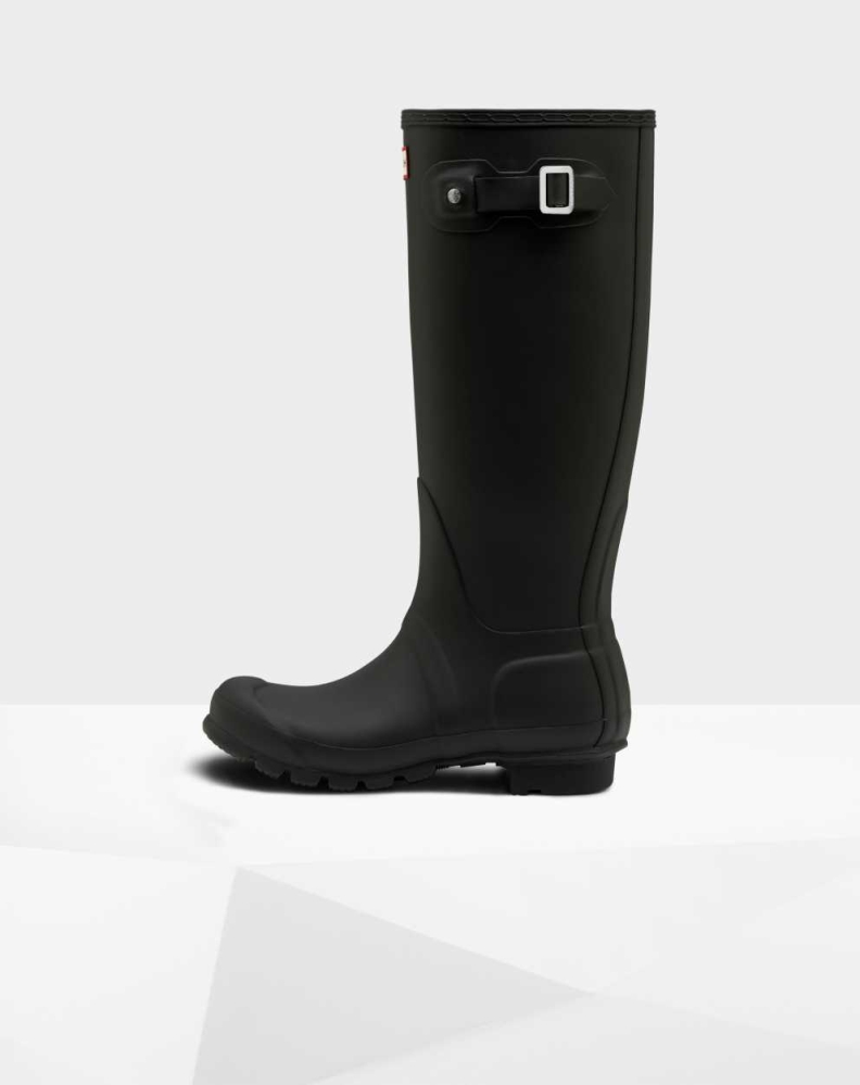 Black Women's Hunter Original Wellington Tall Rain Boots | PTZH-63257