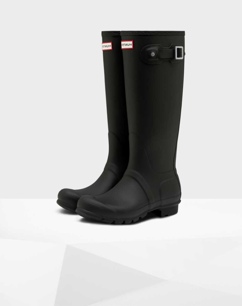 Black Women\'s Hunter Original Wellington Tall Rain Boots | PTZH-63257