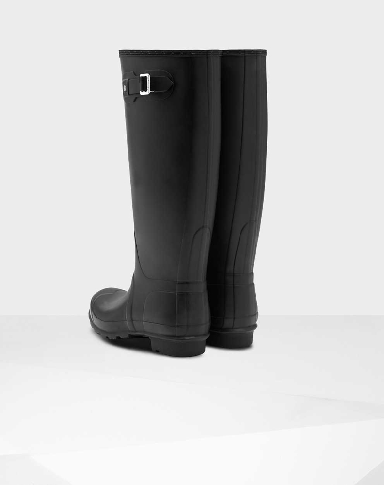 Black Women's Hunter Original Wide Leg Wellington Tall Rain Boots | QPAN-92301