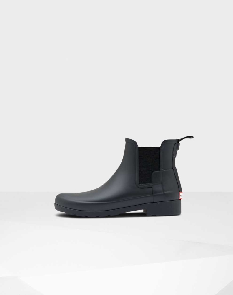 Black Women's Hunter Refined Slim Fit Chelsea Boots | LVZC-84519