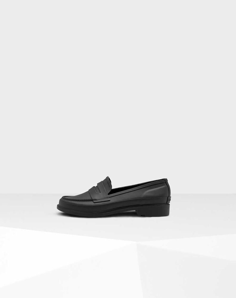 Black Women\'s Hunter Refined Slim Fit Penny Loafers | VUEN-38126