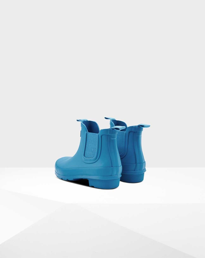 Blue Kids' Hunter Original Big Chelsea Boots | ZNPX-17405