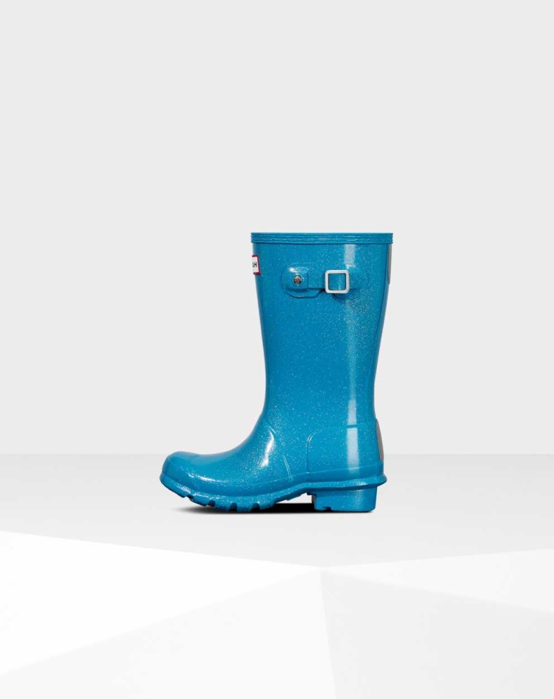 Blue Kids' Hunter Original Big Starcloud Wellington Short Rain Boots | ISYQ-74905