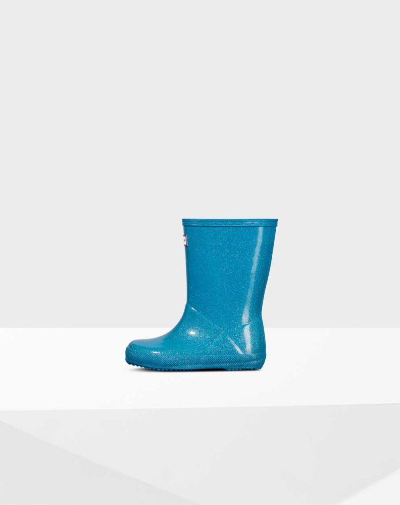 Blue Kids' Hunter Original First Classic Starcloud Wellington Short Rain Boots | KZHW-35820