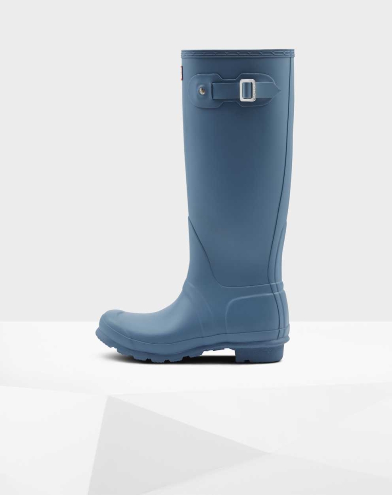 Blue Women's Hunter Original Wellington Tall Rain Boots | VXAG-41296