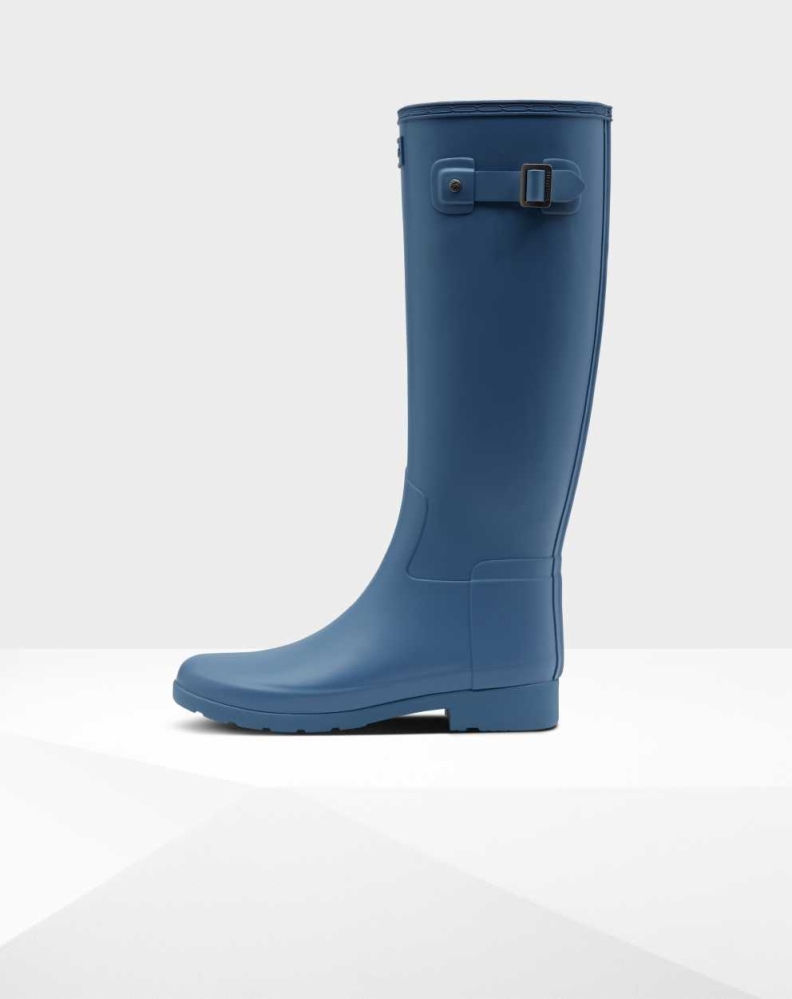 Blue Women's Hunter Refined Slim Fit Wellington Tall Rain Boots | AUBC-06213