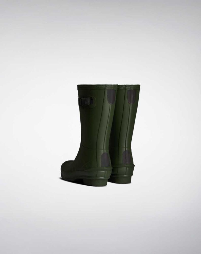 Green Kids' Hunter Norris Wellington Short Rain Boots | OQET-71469