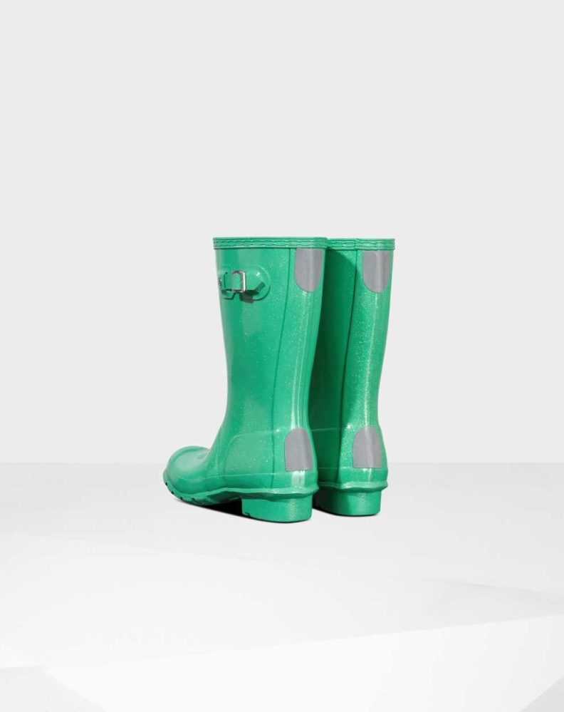 Green Kids' Hunter Original Big Starcloud Wellington Short Rain Boots | XBWY-09618