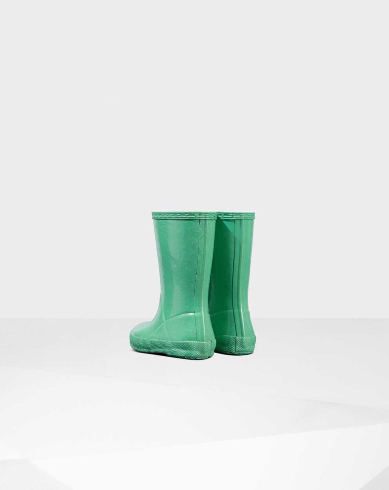 Green Kids' Hunter Original First Classic Starcloud Wellington Short Rain Boots | VPJW-71529