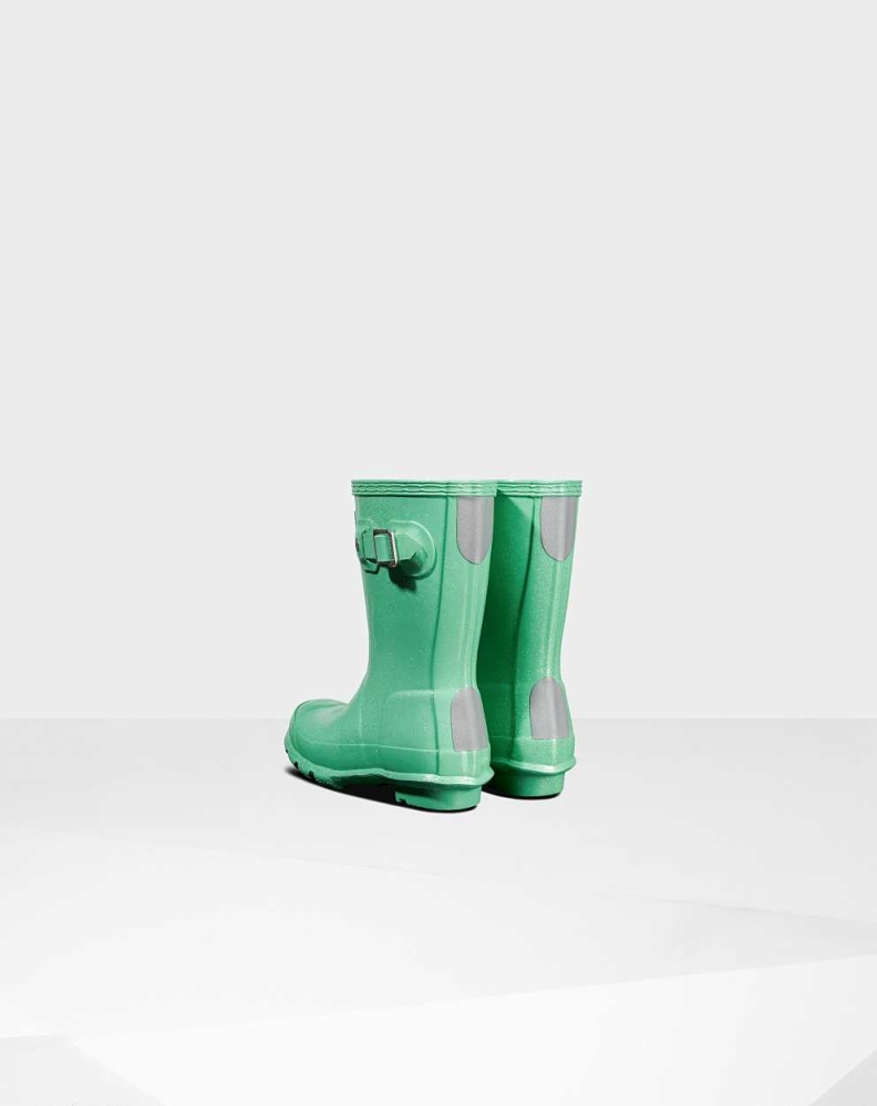 Green Kids' Hunter Original Little Starcloud Wellington Short Rain Boots | NBFH-75382