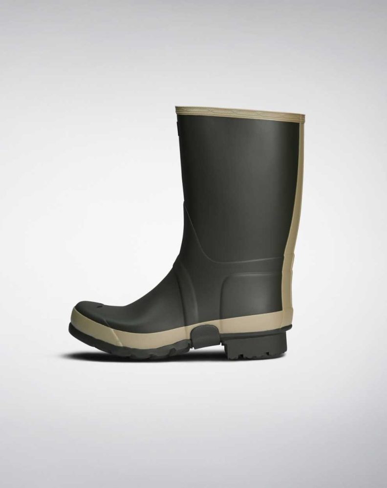 Green Men's Hunter Gardener Wellington Tall Rain Boots | KHBM-92731