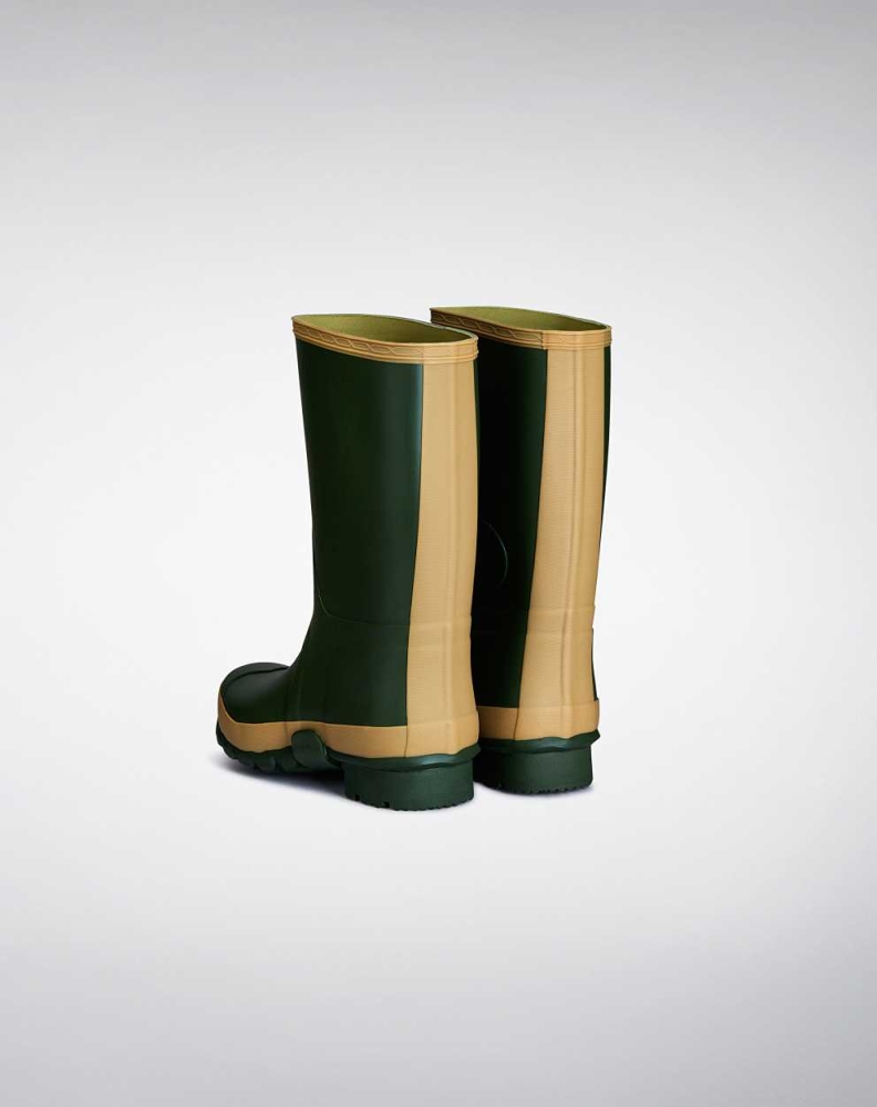 Green Men's Hunter Gardener Wellington Tall Rain Boots | YGVC-36540