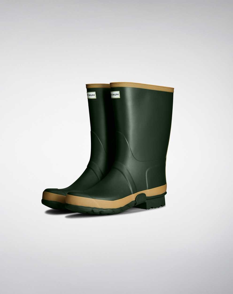 Green Men\'s Hunter Gardener Wellington Tall Rain Boots | YGVC-36540