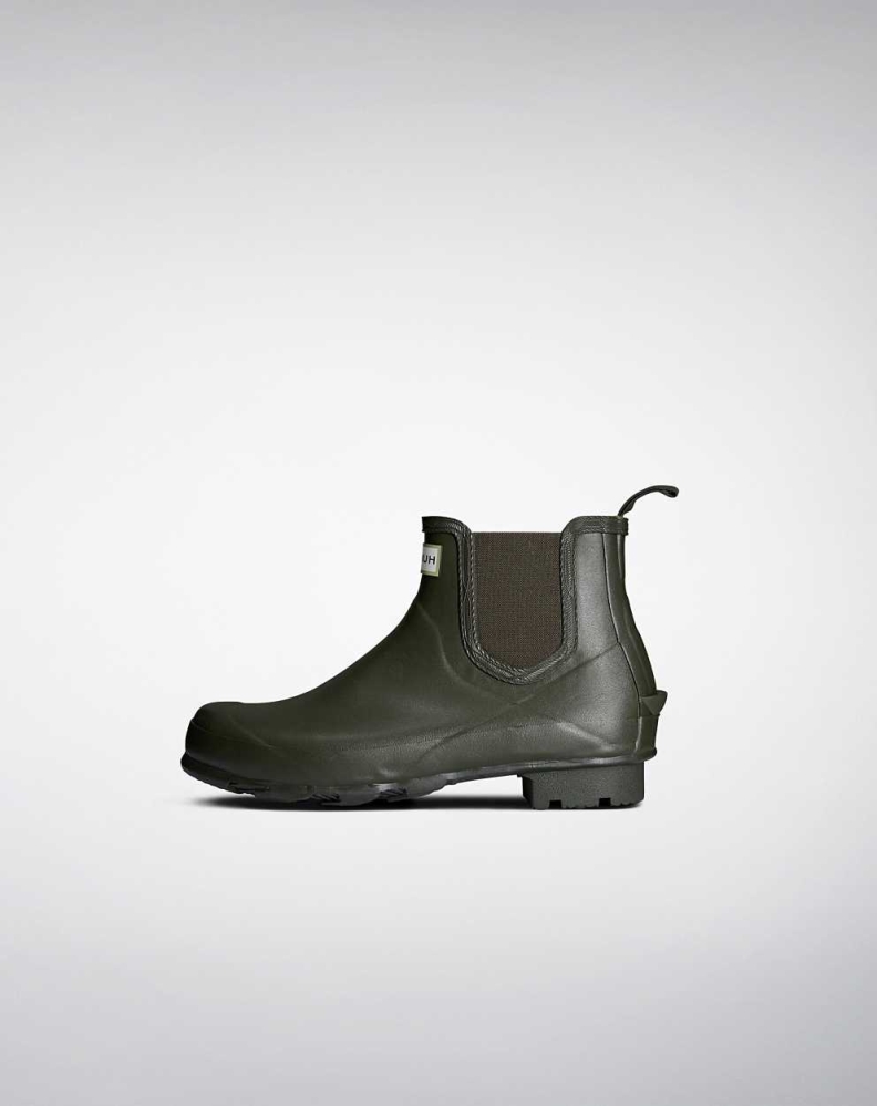 Green Men's Hunter Norris Field Chelsea Boots | MUFL-82635