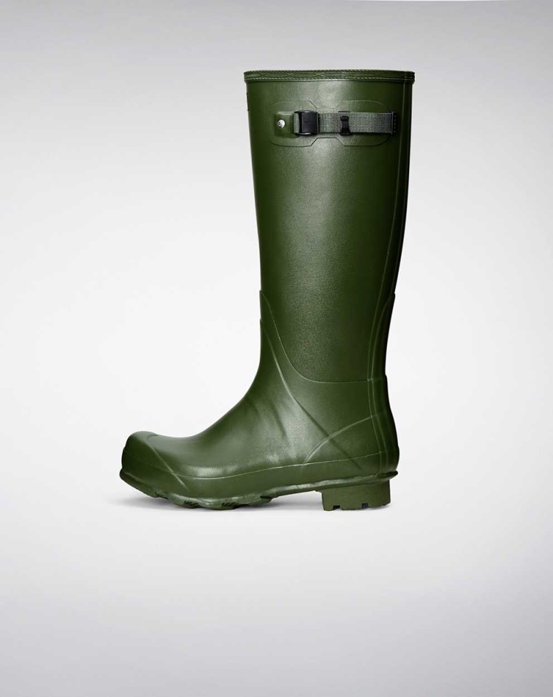 Green Men's Hunter Norris Field Wellington Tall Rain Boots | JTYO-80195