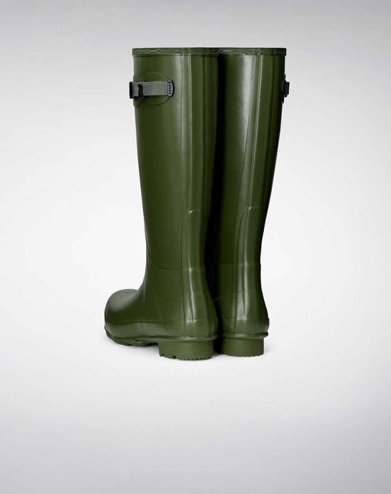 Green Men's Hunter Norris Field Wellington Tall Rain Boots | JTYO-80195